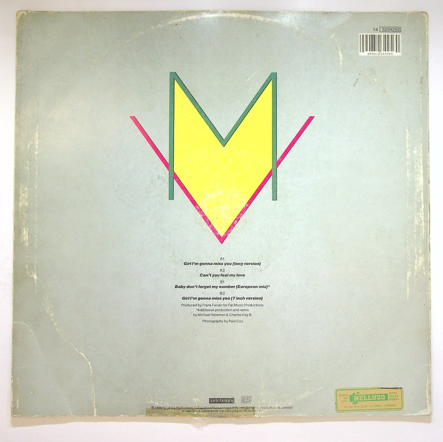 EBOND Milli Vanilli - Girl I'm Gonna Miss You Vinile V118042