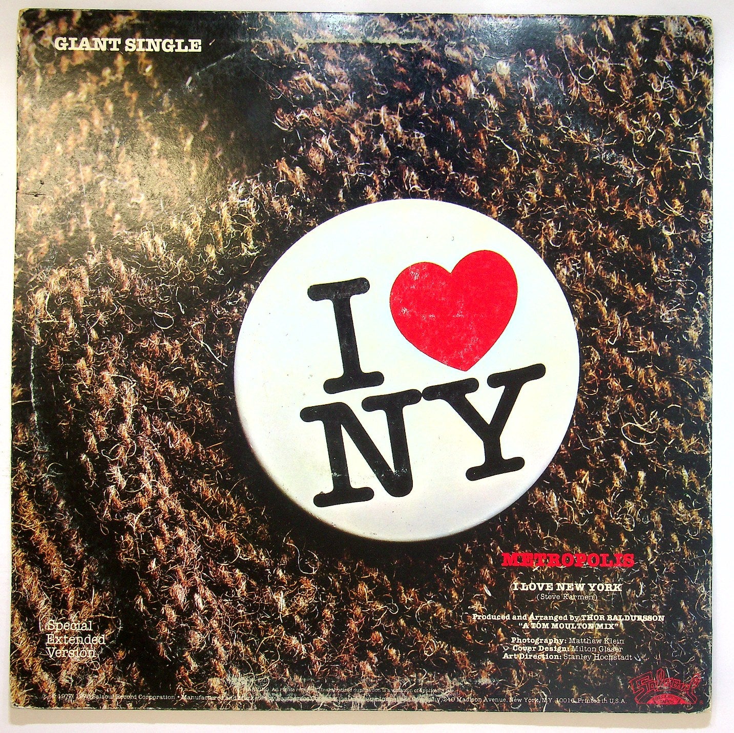 EBOND Metropolis - I Love New York Vinile V119040