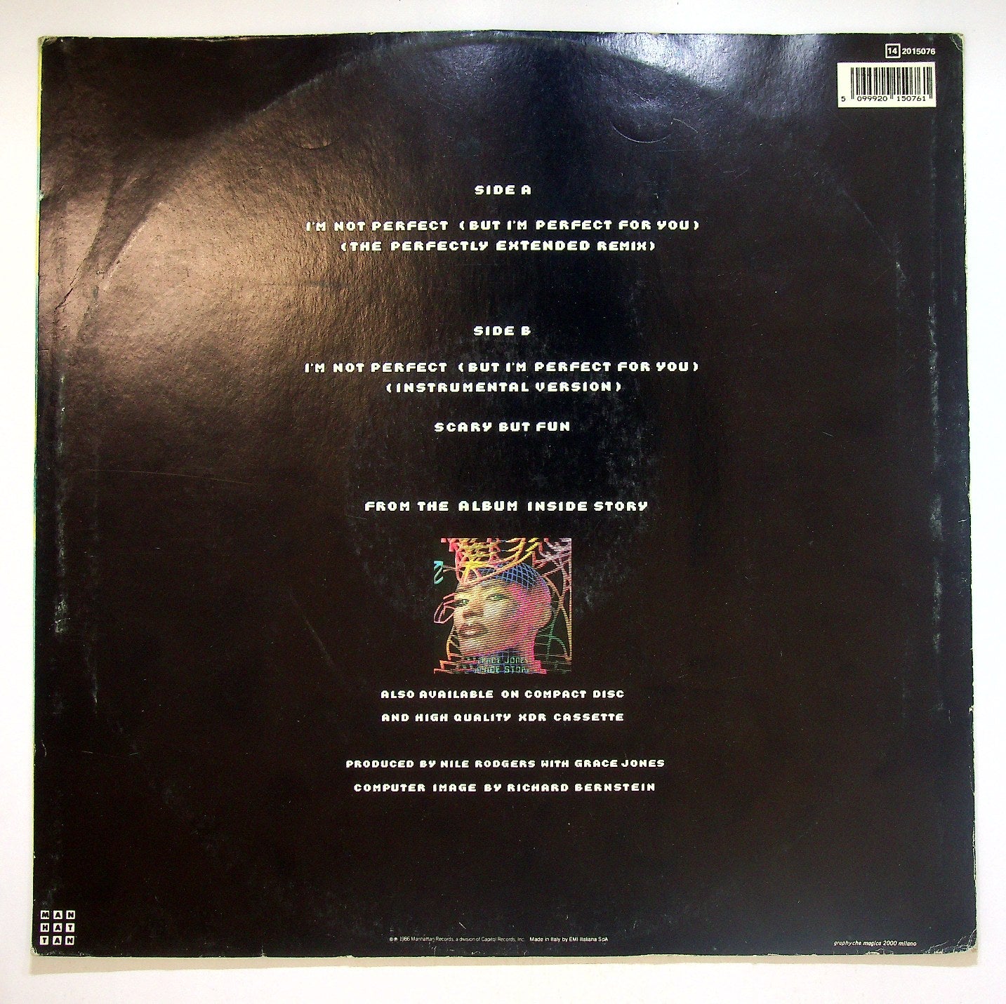 EBOND Grace Jones - I'm Not Perfect (But I'm Perfect For You) Vinile V119105