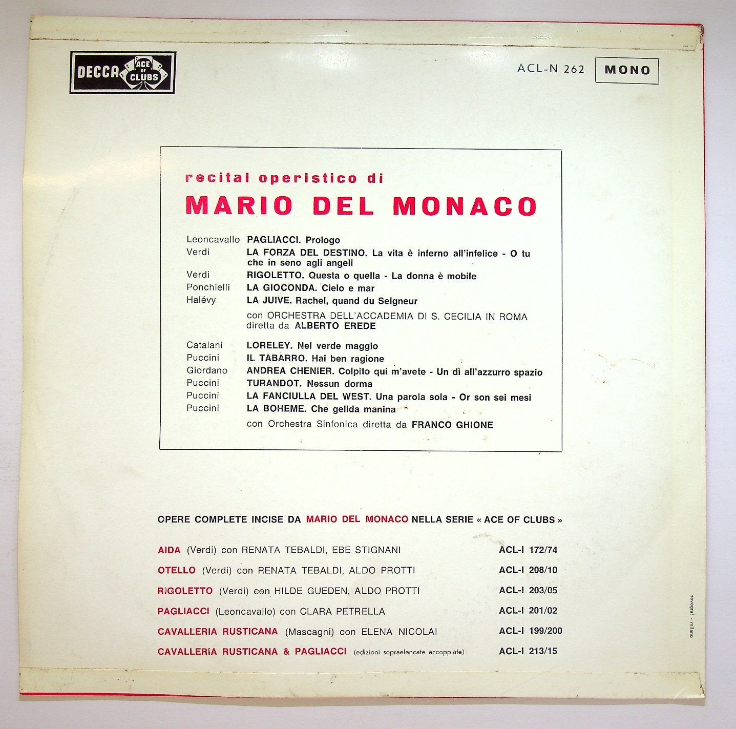 EBOND Mario del Monaco - Recital Operistico Di Mario Del Monaco Vinile V121021