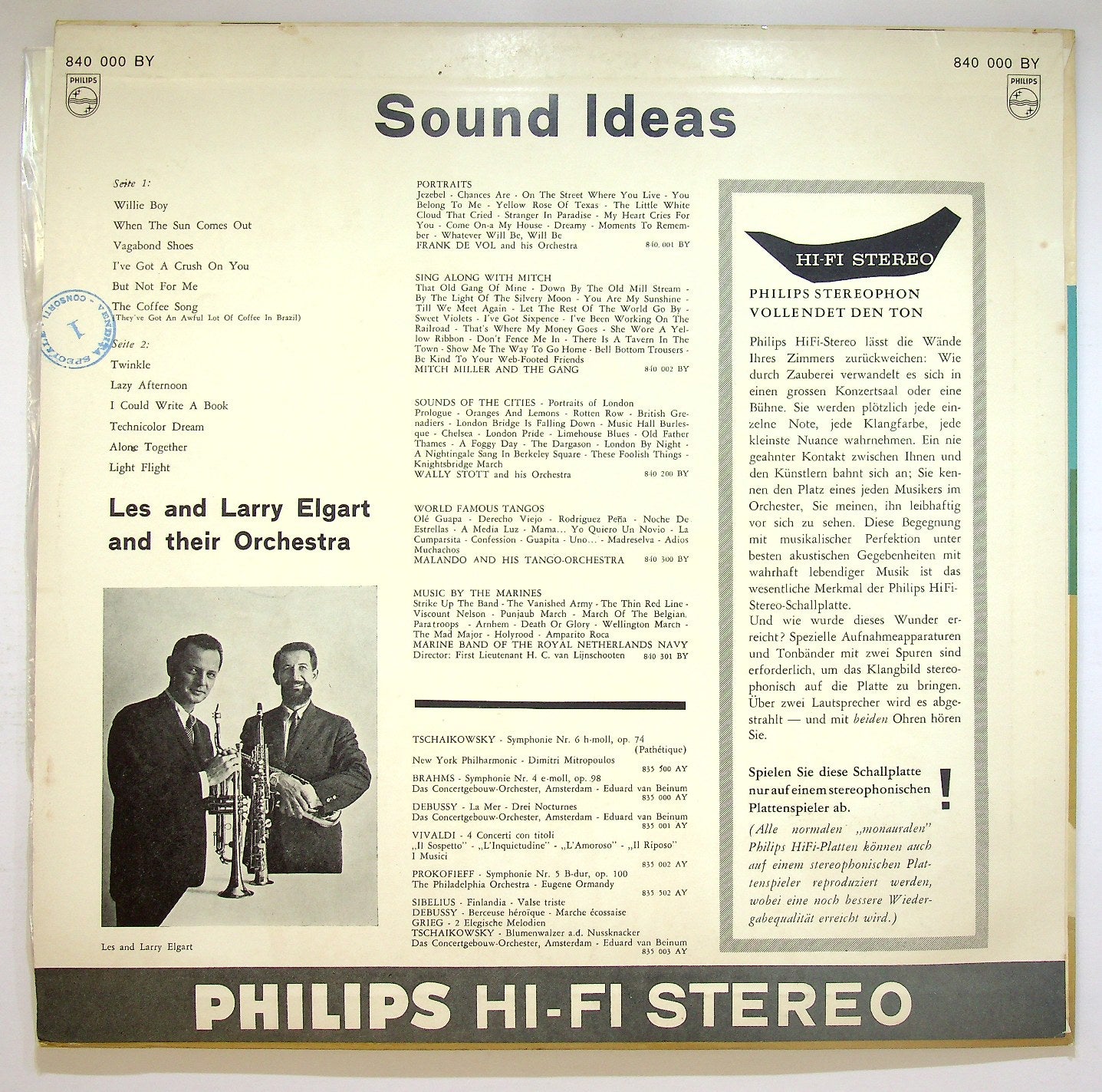 EBOND Les And Larry Elgart And Their Orchestra - Sound Ideas Vinile V121029