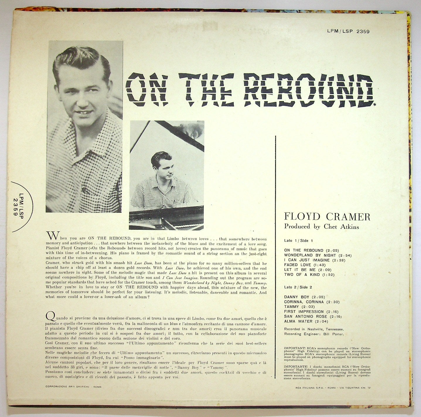 EBOND Floyd Cramer - On The Rebound Vinile V121036