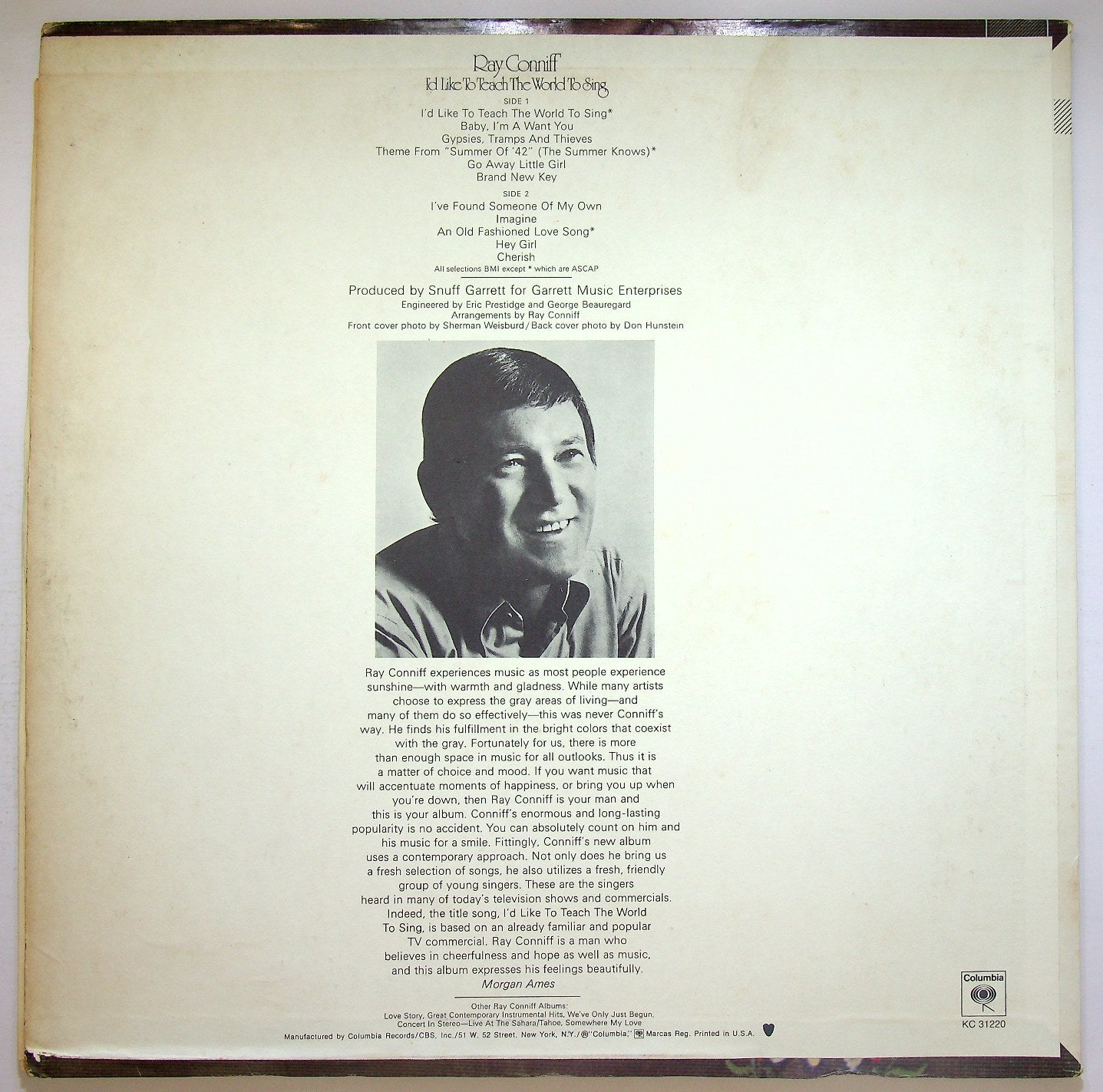 EBOND Ray Conniff - I'd Like To Teach The World To Sing Vinile V121038