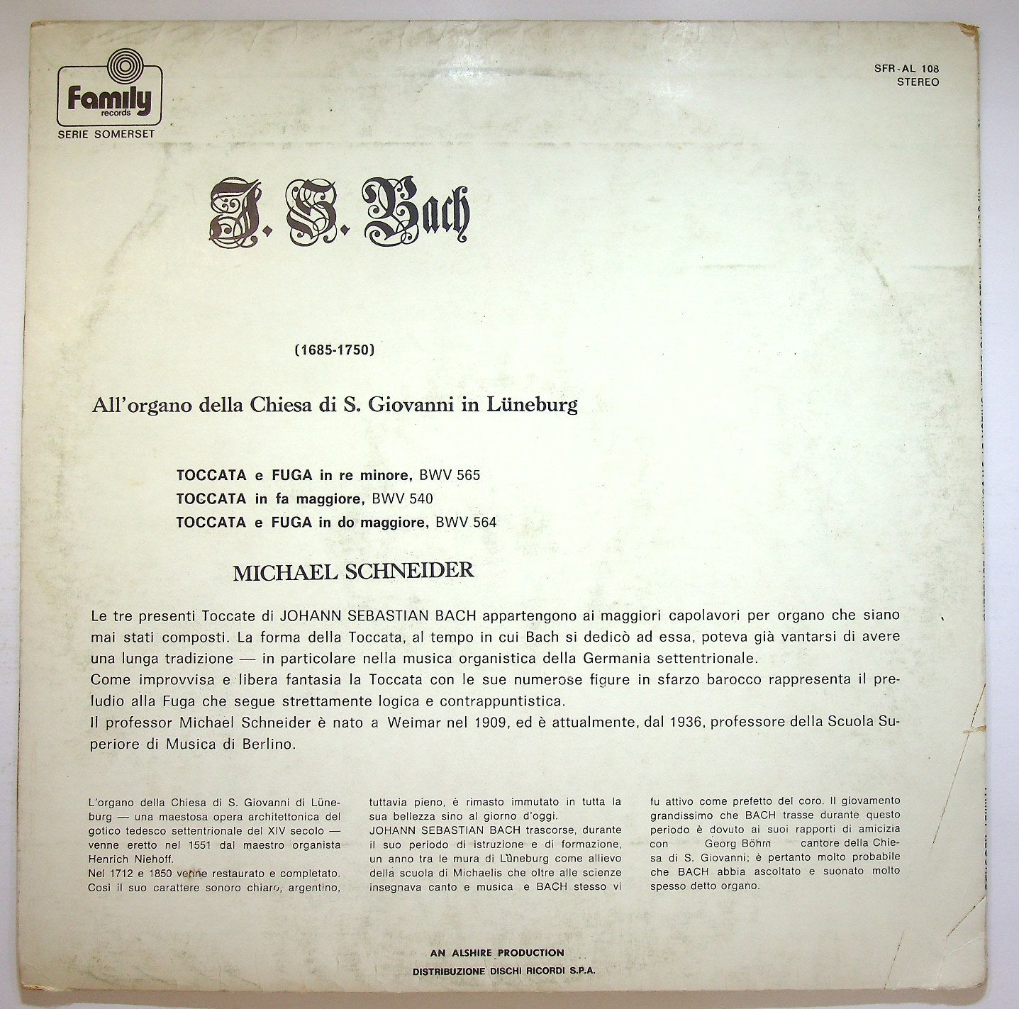 EBOND Bach - The Majesty Of The Luneberg Organ Vinile V121042