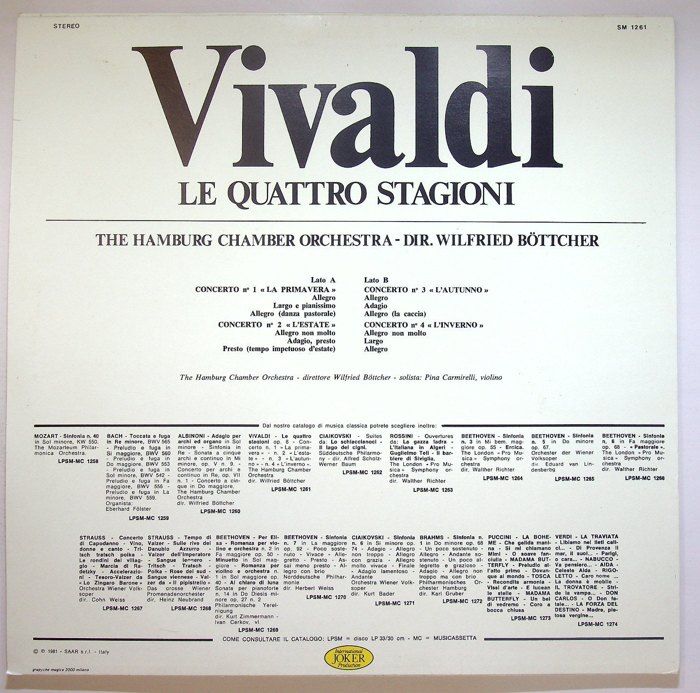 EBOND Vivaldi - Le Quattro Stagioni Vinile V121046