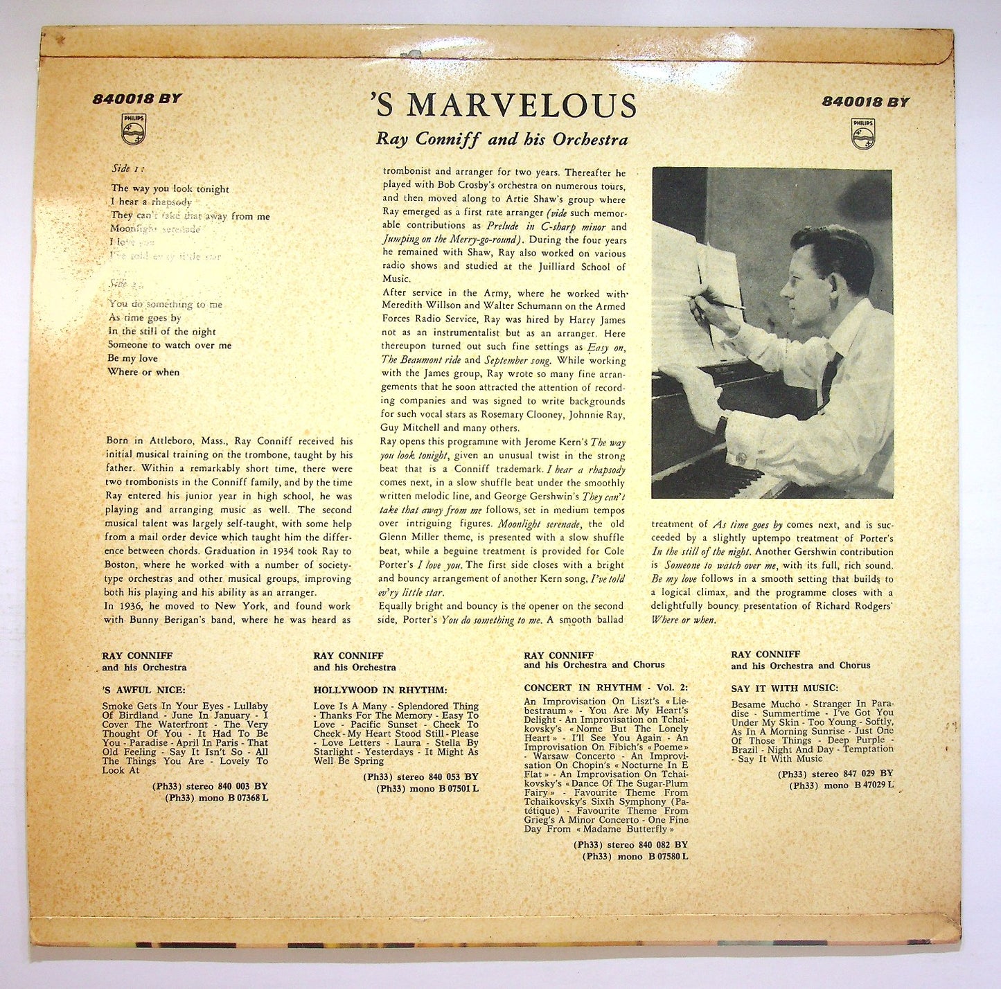 EBOND Ray Conniff And His Orchestra - 's Marvelous Vinile V121064