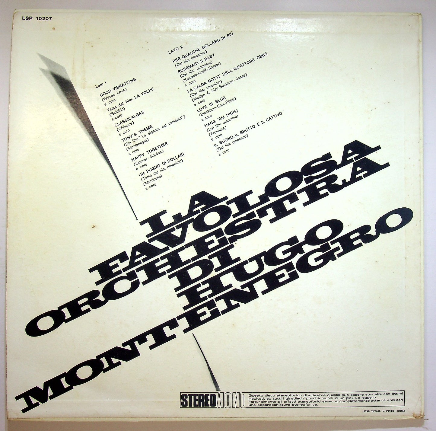 EBOND La Favolosa Orchestra Di Hugo Montenegro Vinile V121067