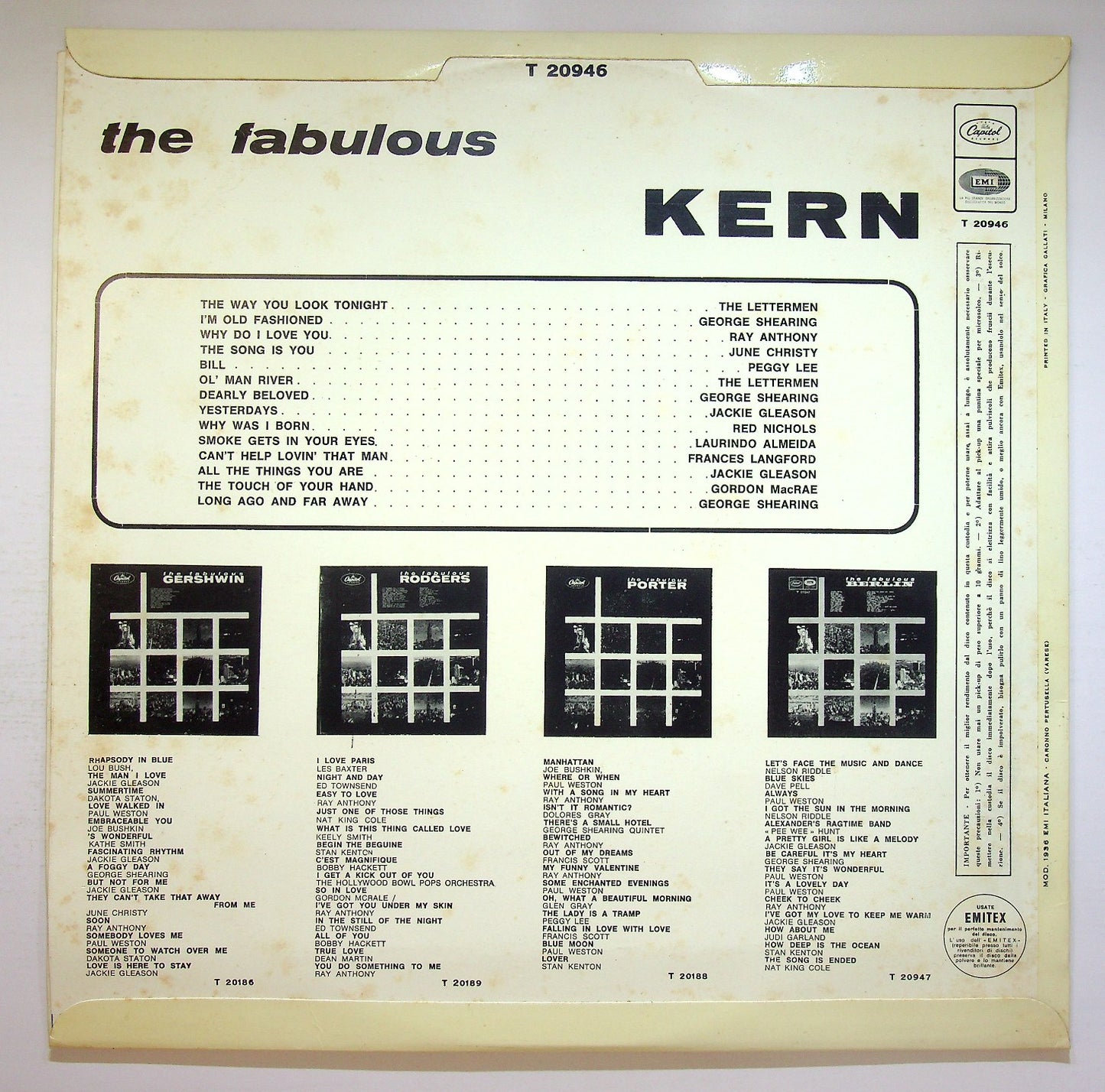 EBOND Jerome Kern - The Fabulous Kern Vinile V121072