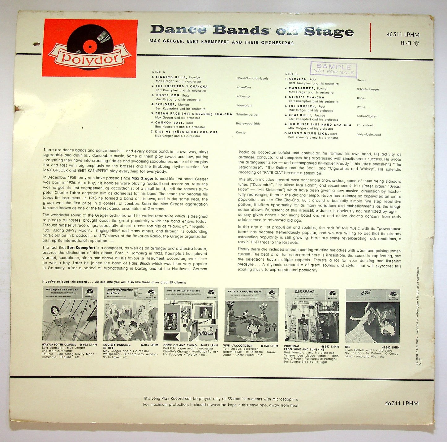 EBOND Max Greger And His Orchestra - Dance Bands On Stage Vinile V121073