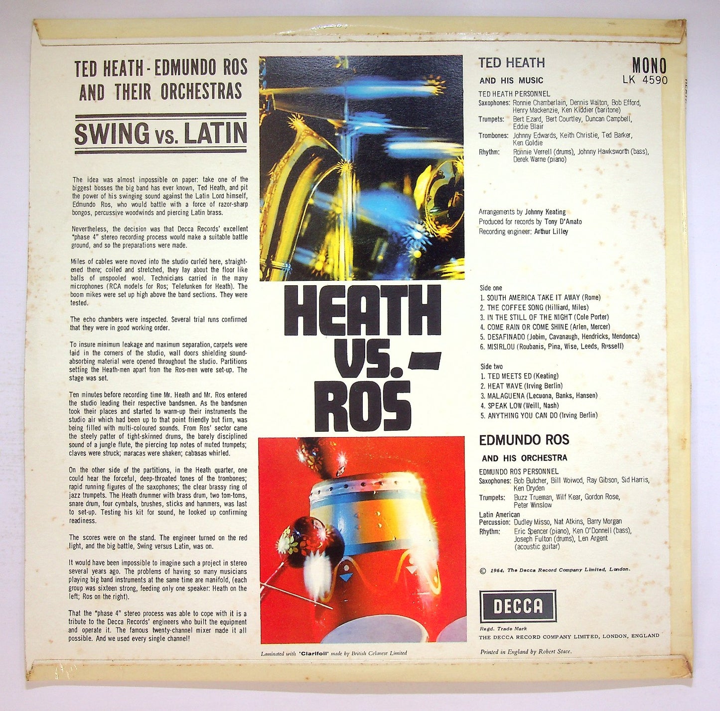 EBOND Heath Vs. Ros - Swing Vs. Latin Vinile V121078