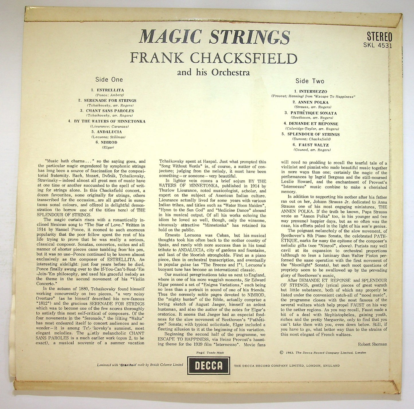 EBOND Frank Chacksfield And His Orchestra - Magic Strings Vol 2 Vinile V121085