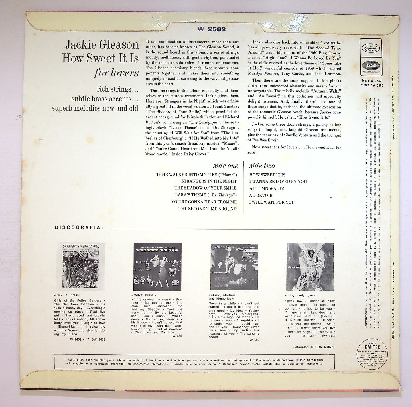 EBOND Jackie Gleason - How Sweet It Is For Lovers Vinile V121089
