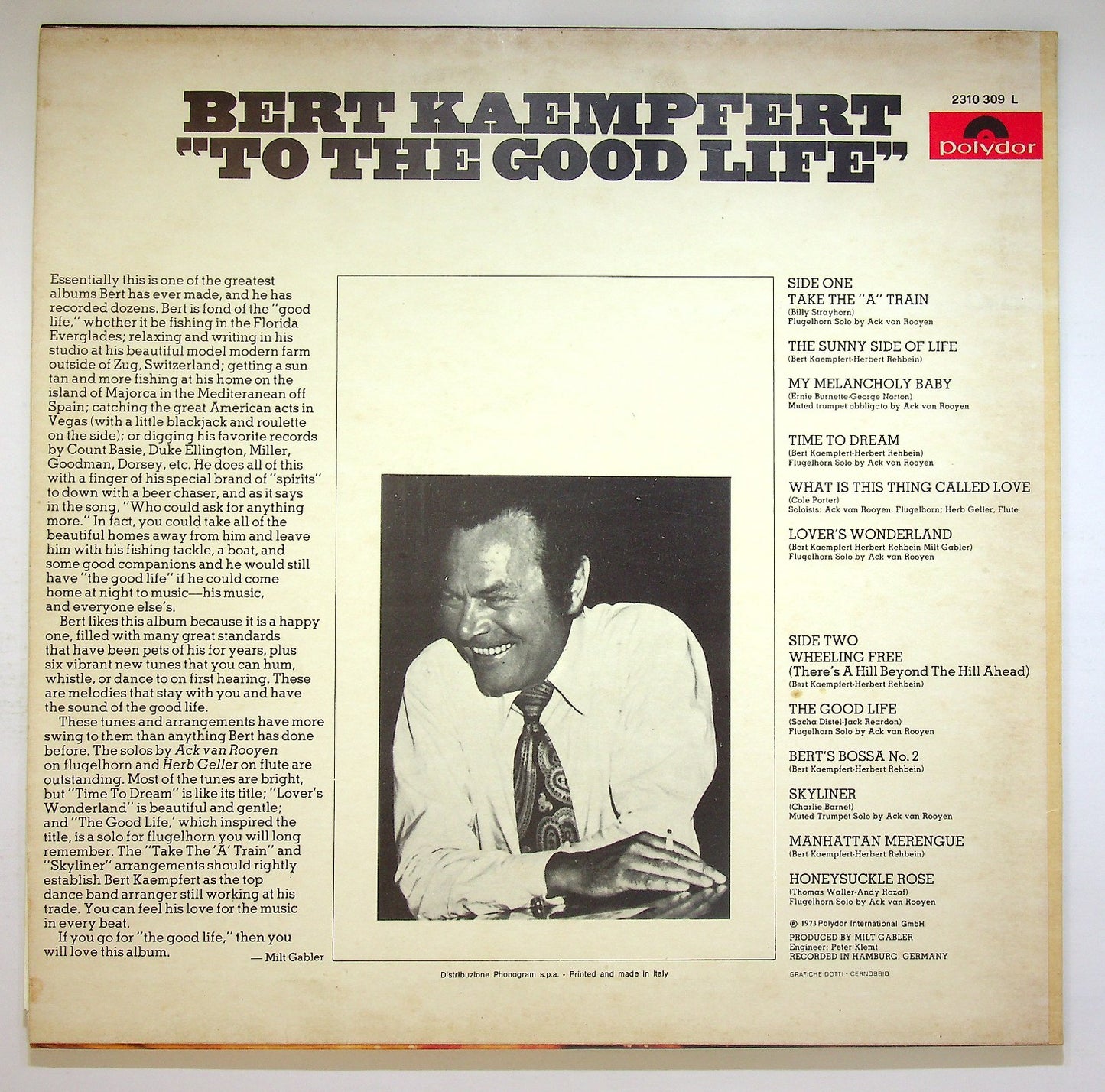 EBOND Bert Kaempfert - To The Good Life Vinile V121107
