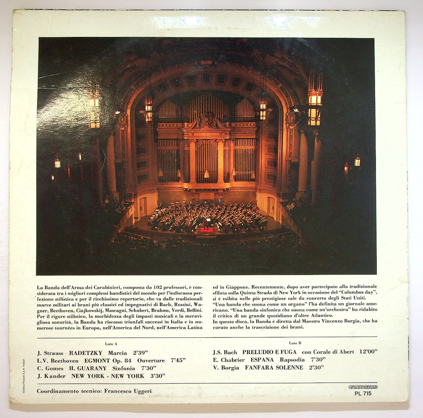 EBOND La Banda Dei Carabinieri In Concerto Vinile V121115