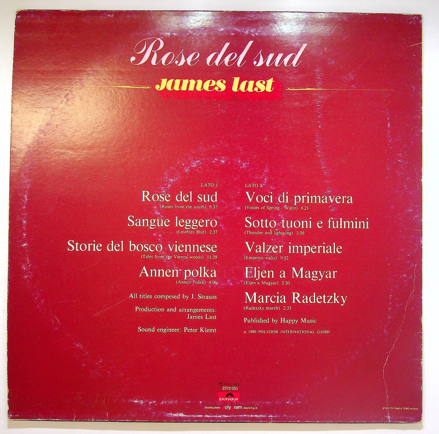 EBOND James Last - Rose Del Sud (Roses From The South) Vinile V121127