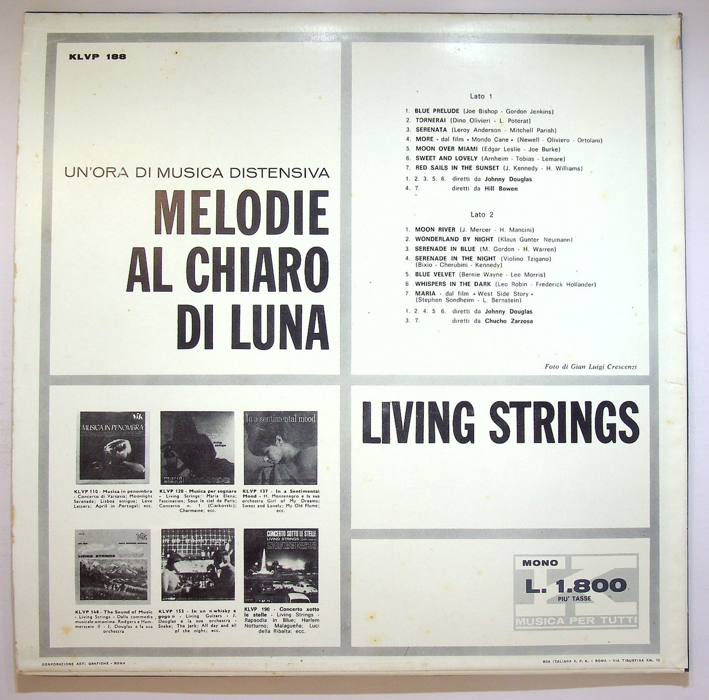 EBOND Living Strings - Melodie Al Chiaro Di Luna Vinile V121135