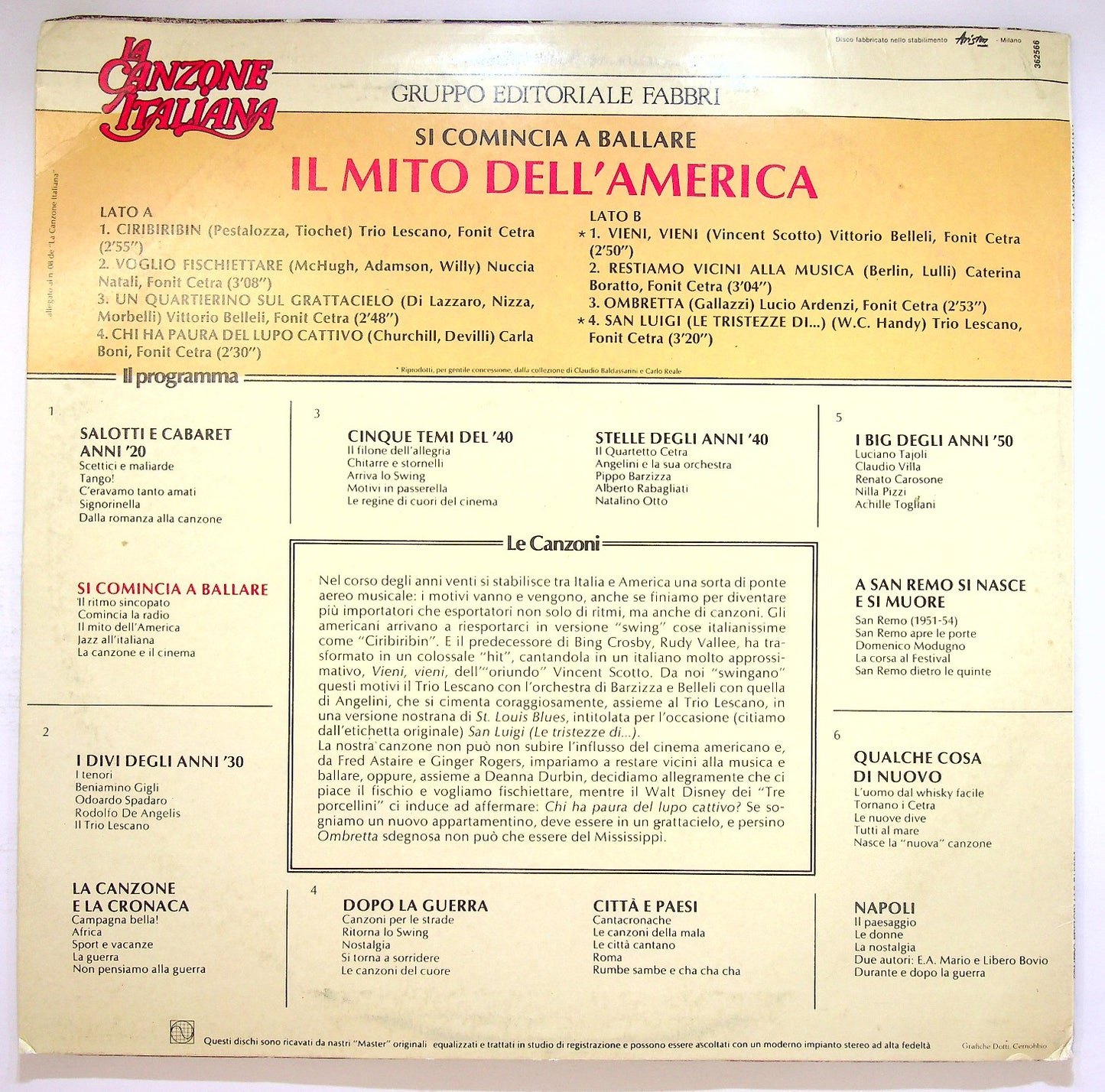 EBOND Various - Il Mito Dell'America Vinile V122025