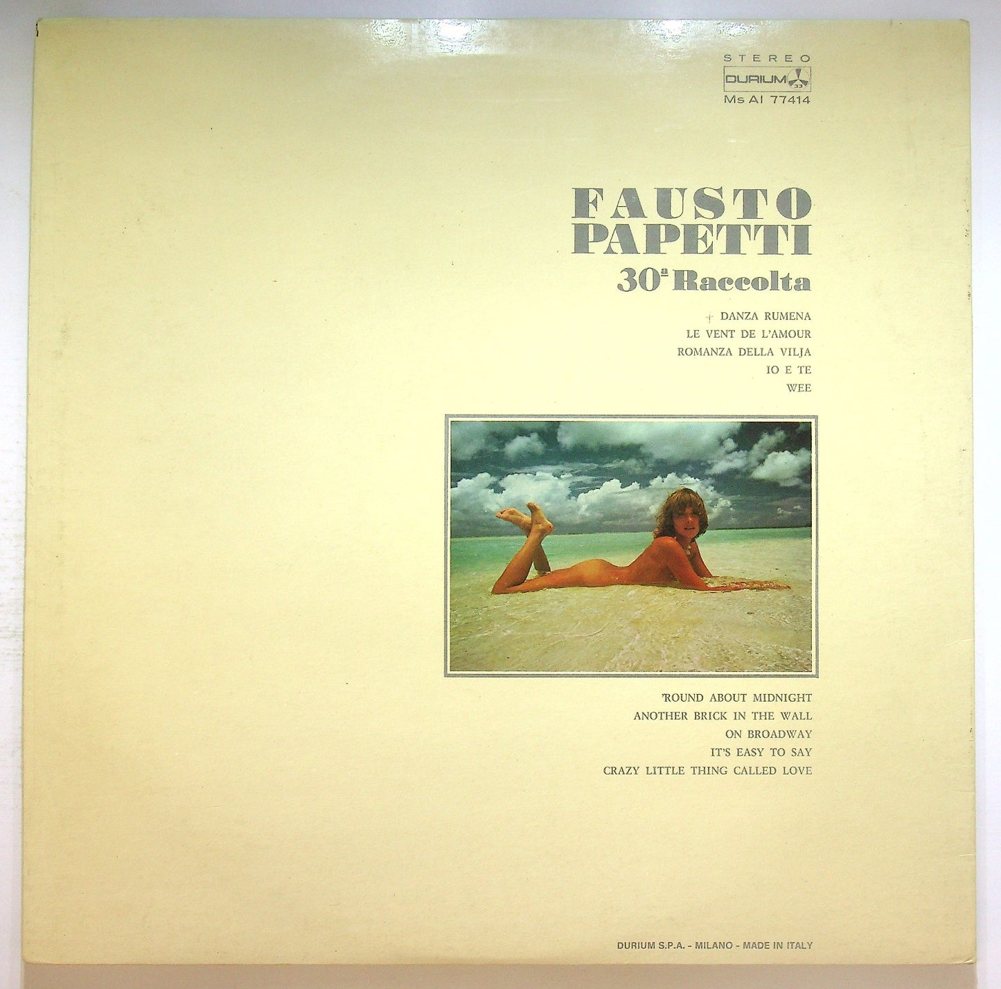 EBOND Fausto Papetti - 30ª Raccolta Vinile V122129