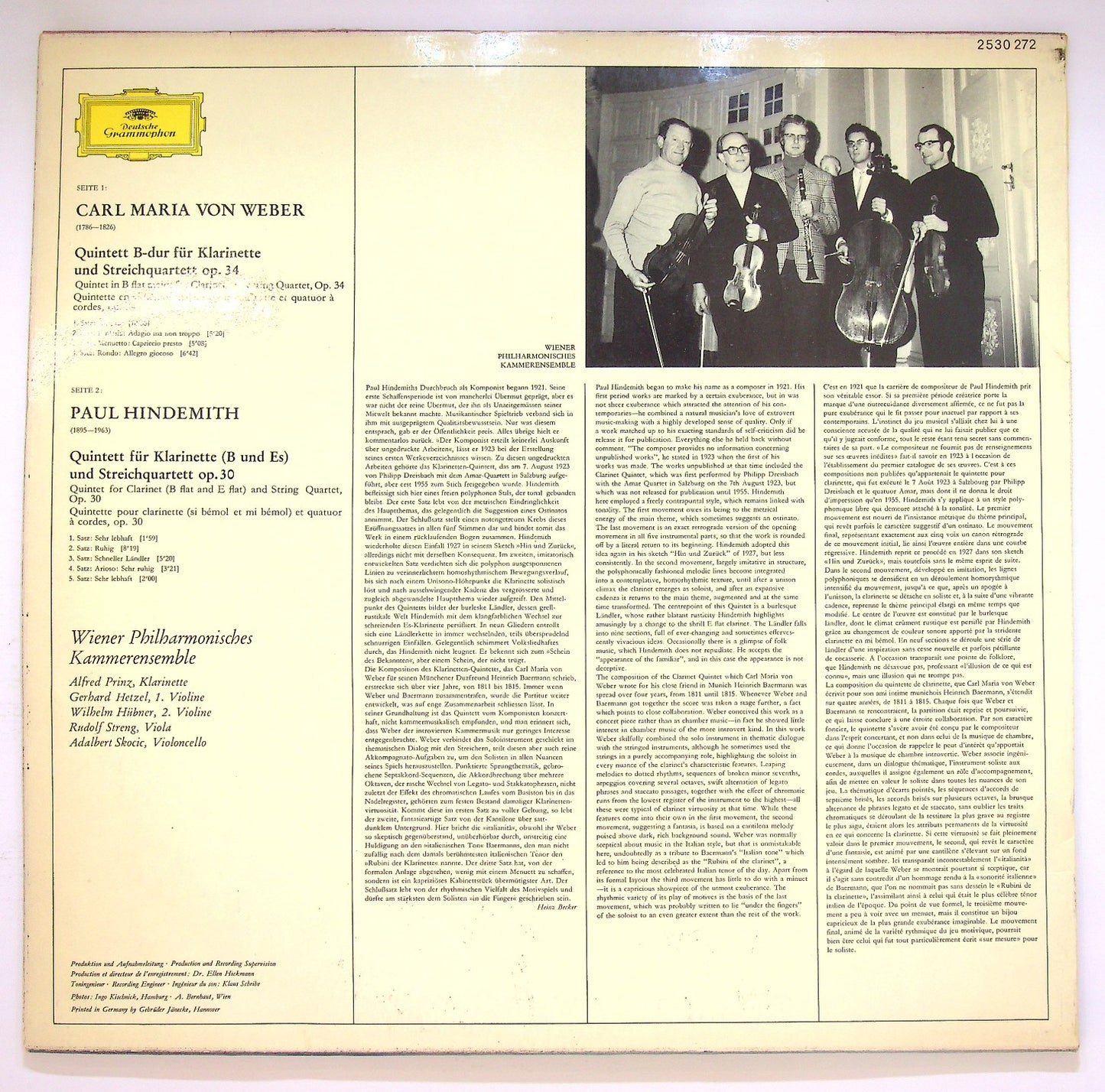 EBOND Alfred Prinz Wiener Hindemith - Klarinettenquintette Vinile V123006