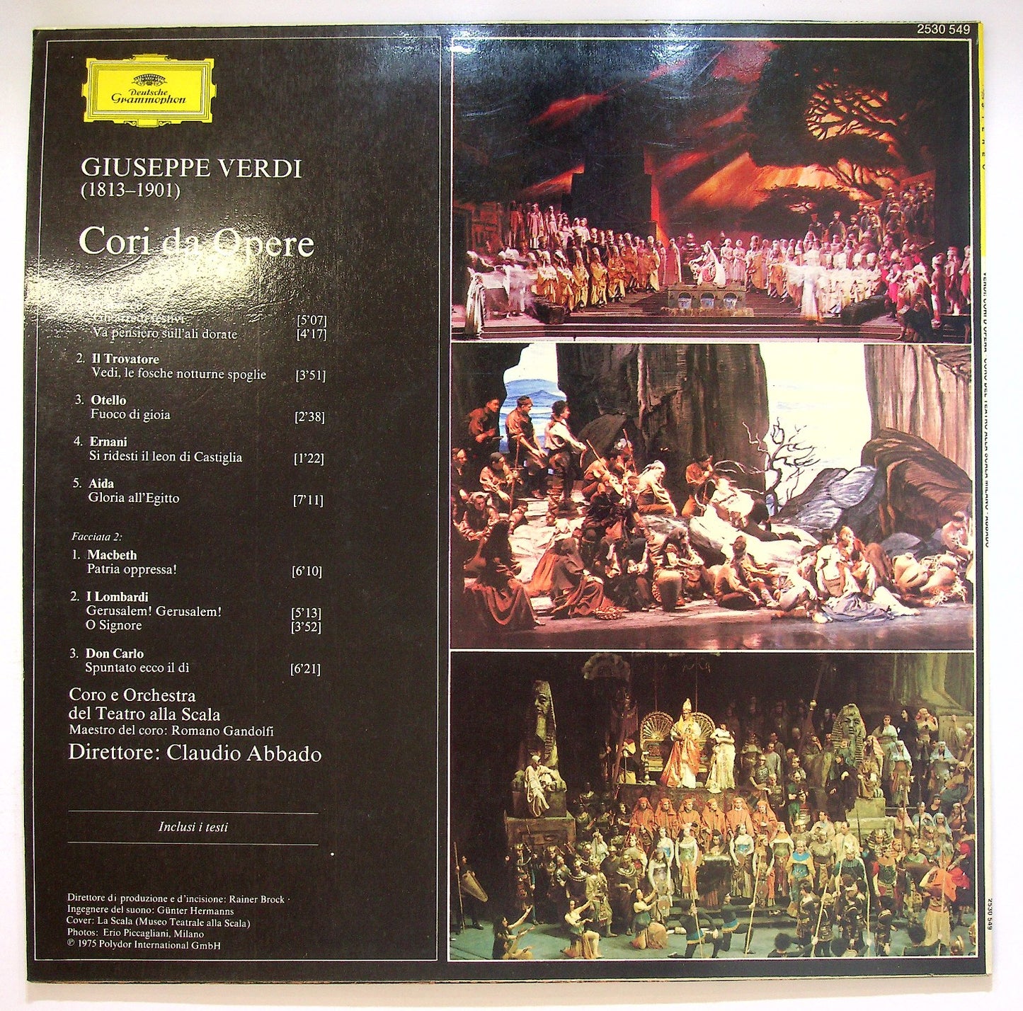 EBOND Verdi la Scala - Cori Da Opere: Nabucco - Aida - Trovatore Vinile V123008