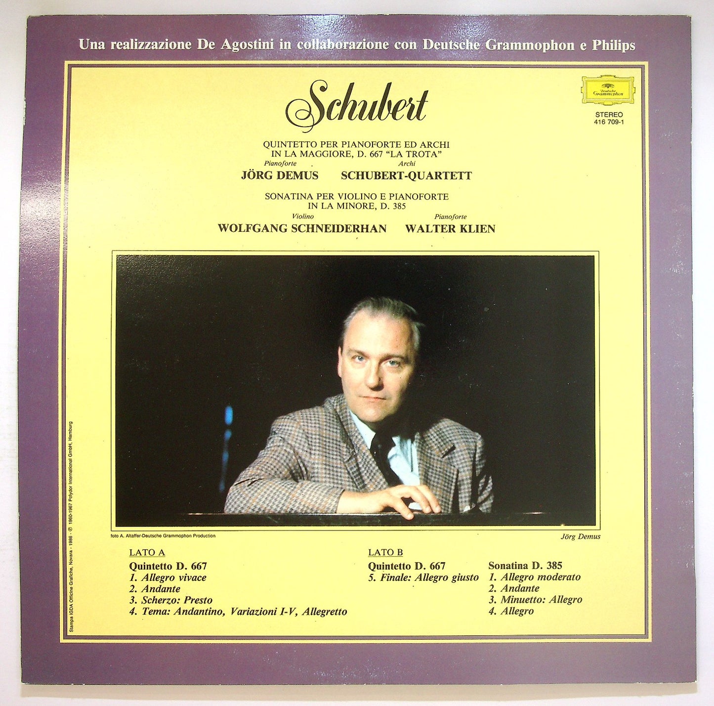EBOND Schubert - Quintetto D. 667 La Trota / Sonatina D. 385 Vinile V123029