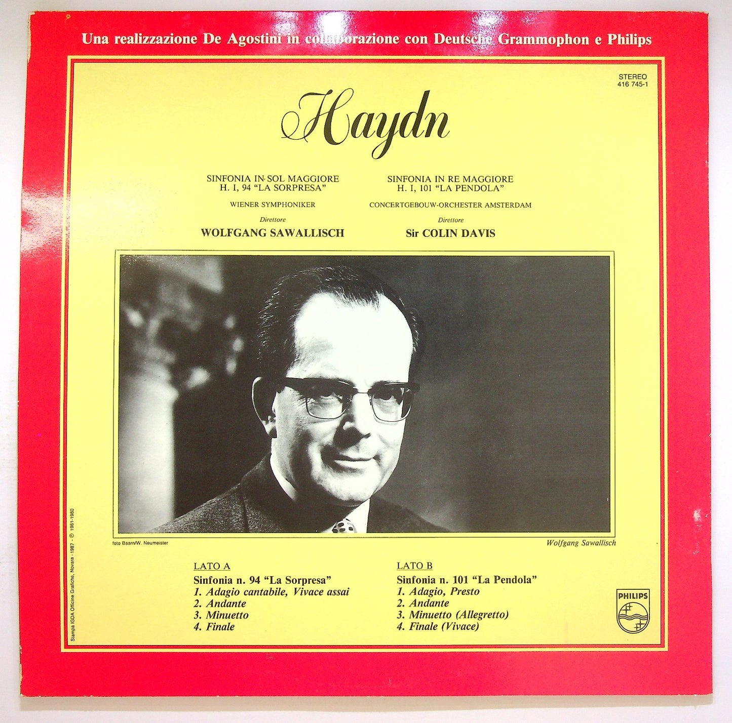 EBOND Haydn - Sinfonia N.94 La Sorpresa - N.101 La pendola Vinile V123030