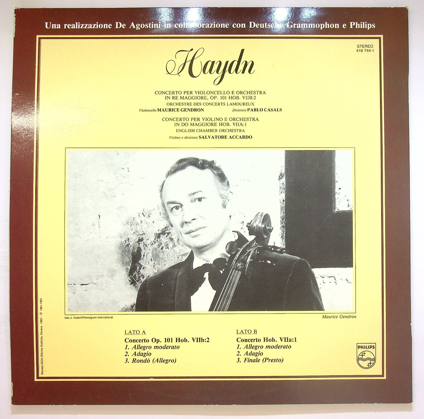 EBOND Per Violino E Orchestra In Do Maggiore, Hob. Viib:2. Vinile V123032