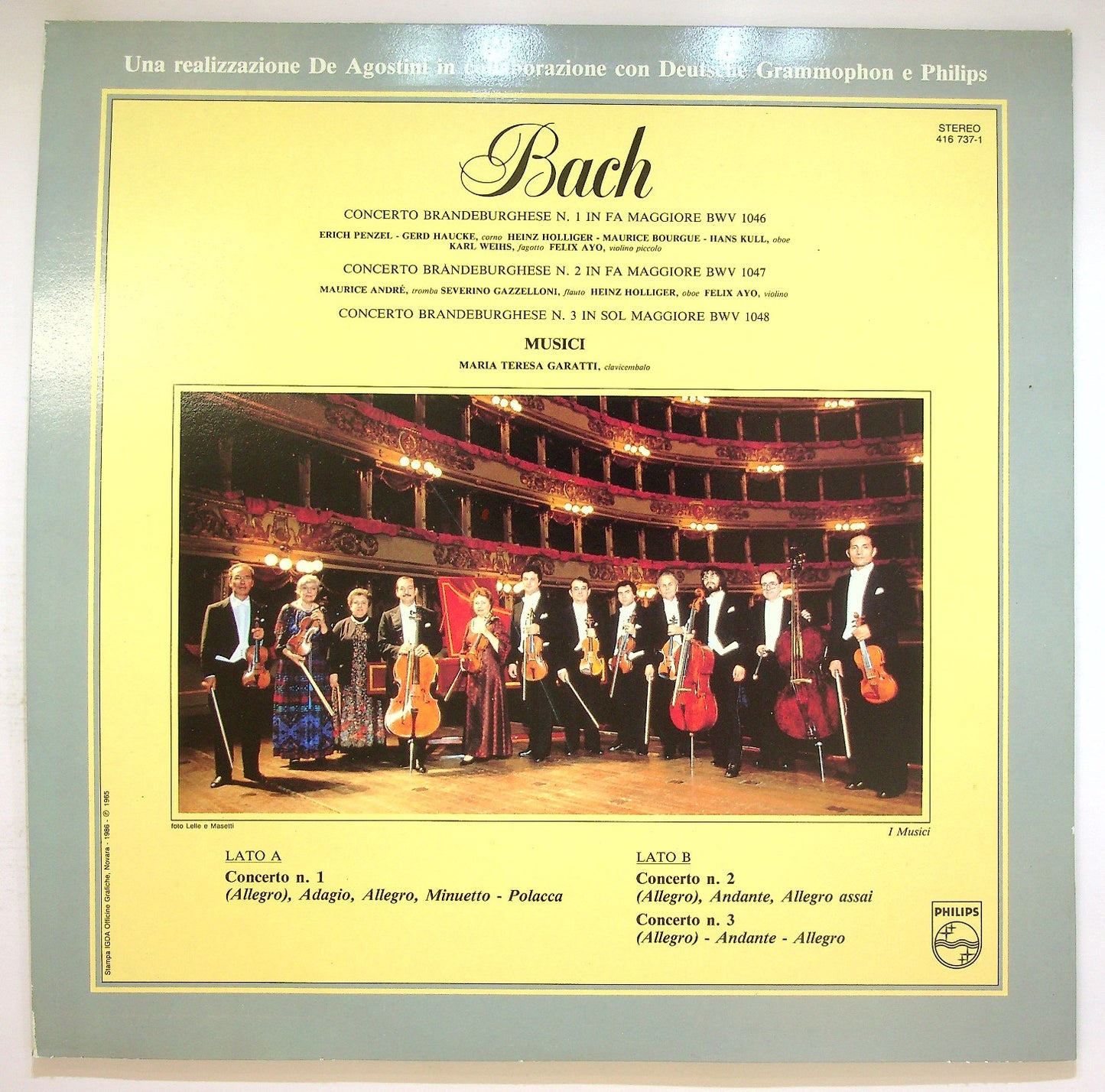 EBOND Bach , I Musici - Concerti Brandeburghesi N. 1 - 2 - 3 Vinile V123034