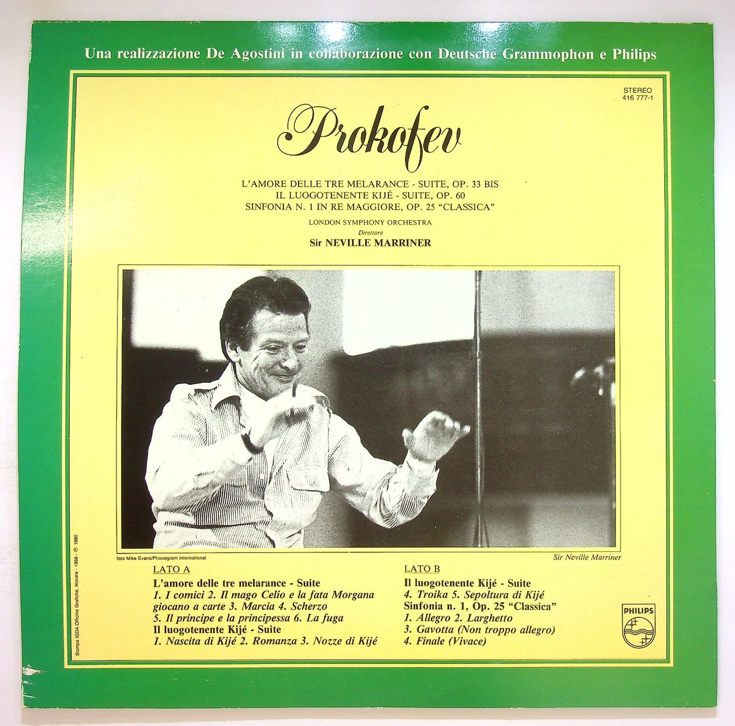 EBOND Prokofev - L'Amore Delle Tre Melarance - Suite, Op. 33 Bis Vinile V123040