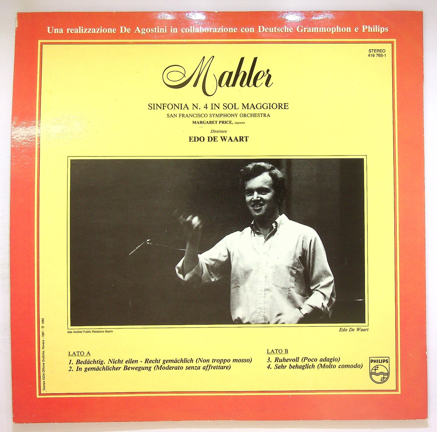 EBOND Mahler - Sinfonia No. 4 in Sol Maggiore Vinile V123041