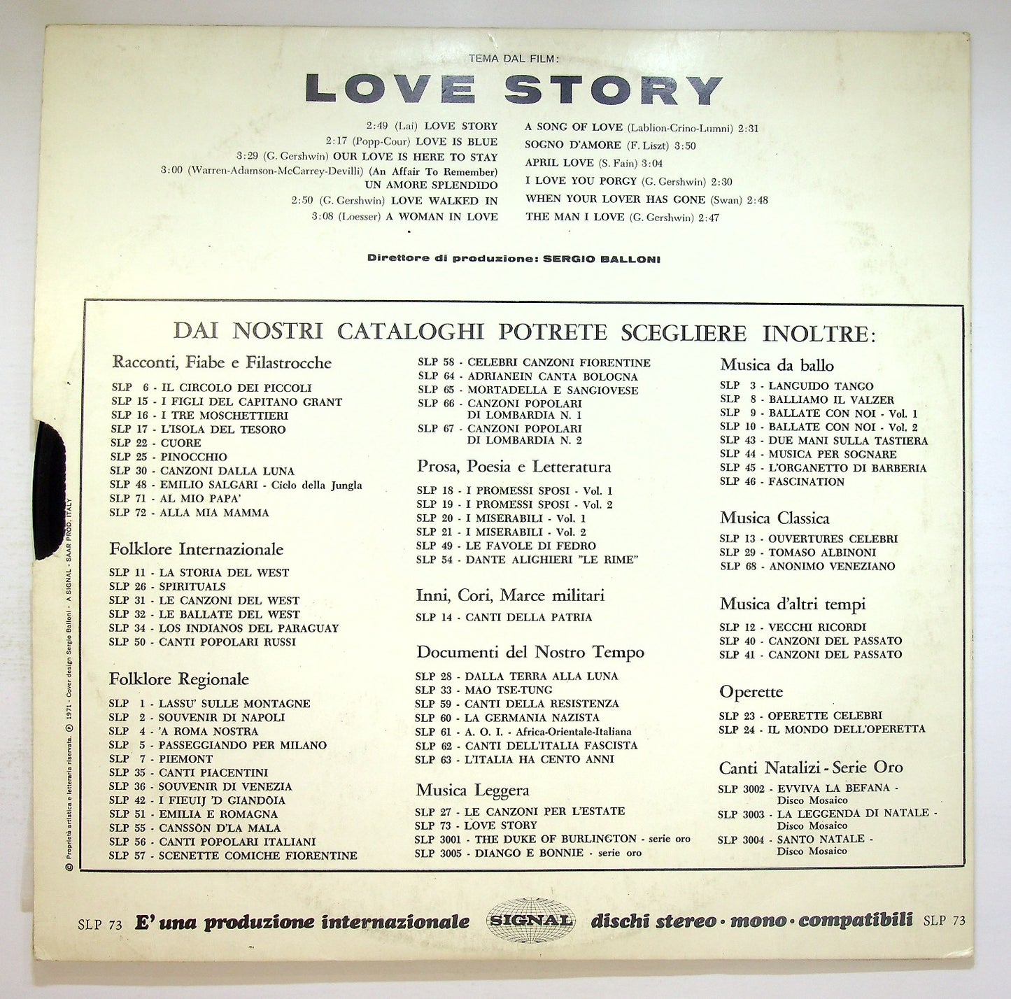 EBOND Various - Tema Dal Film 'Love Story' Vinile V123063