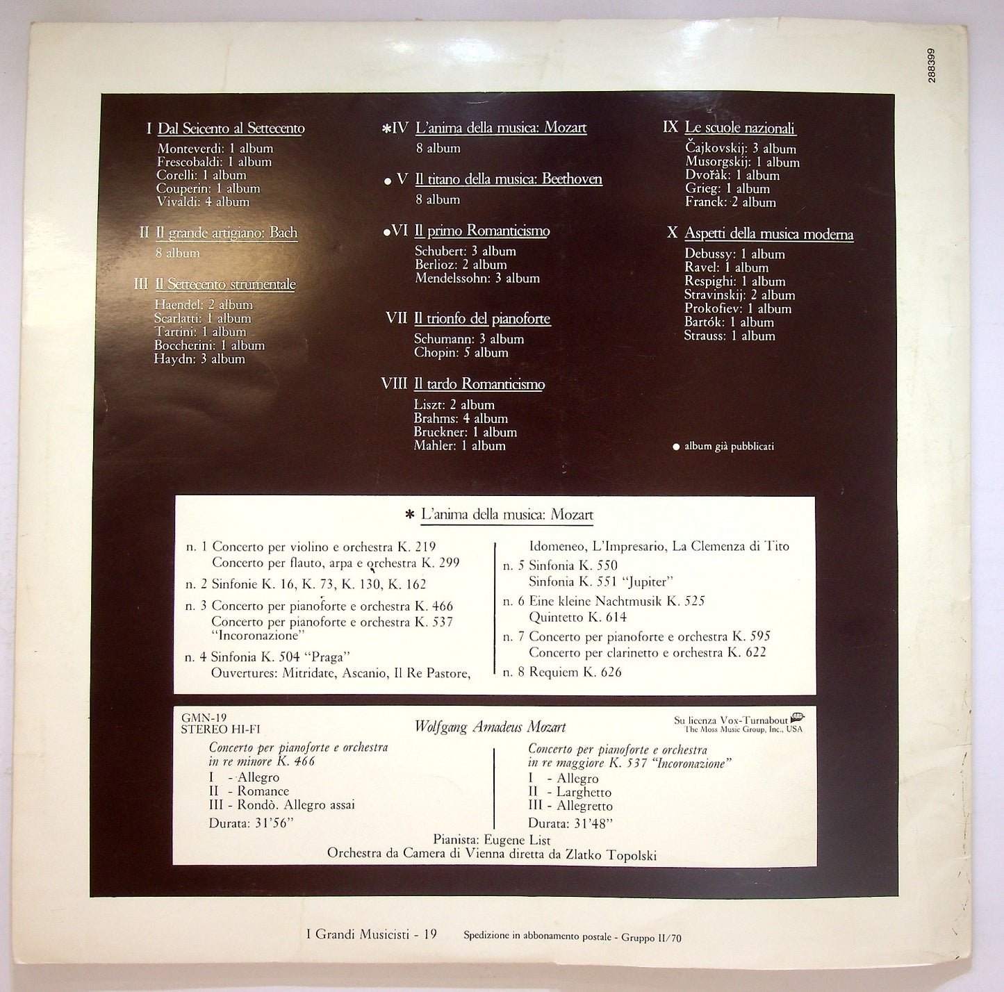 EBOND Mozart - Concerti K. 466 E K. 537 Vinile V123102