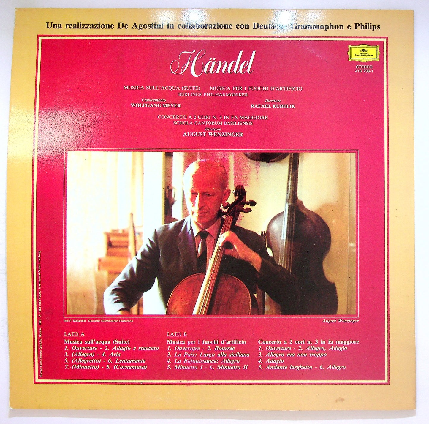 EBOND Handel– Musica Sull'Acqua / Musica Per I Fuochi D'Artificio Vinile V123117