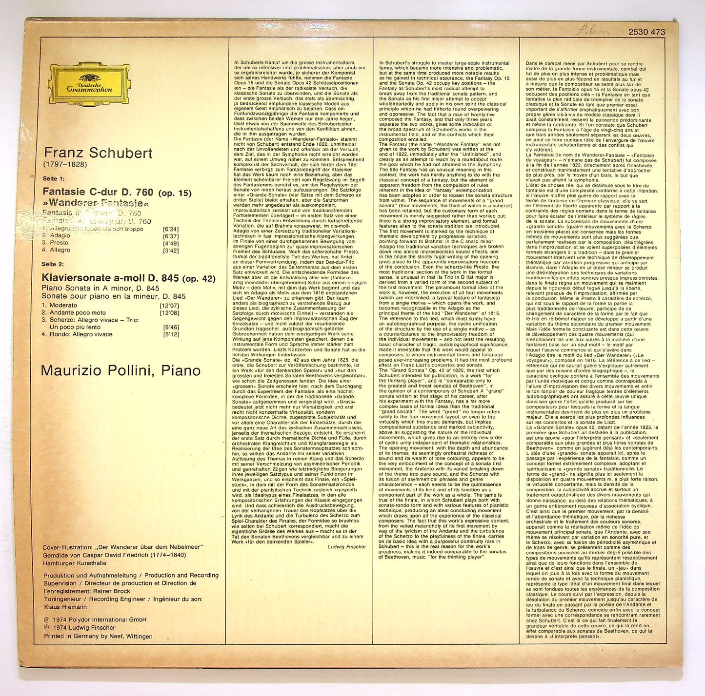 EBOND Franz Schubert - Klaviersonate a-moll D. 845 Vinile V123125