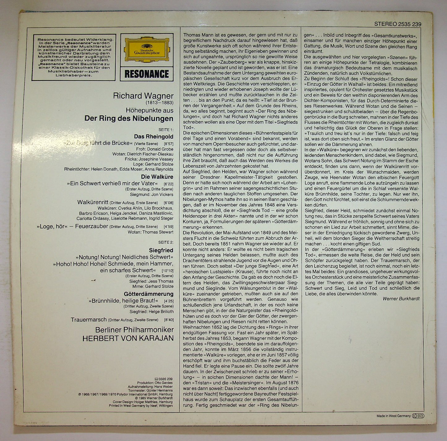 EBOND Wagner / Karajan - Scenes From ''The Ring'' Vinile V123127
