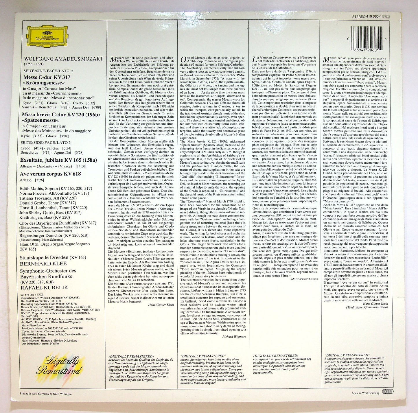 EBOND Wolfgang Amadeus Mozart - Kronungsmesse Vinile V123128