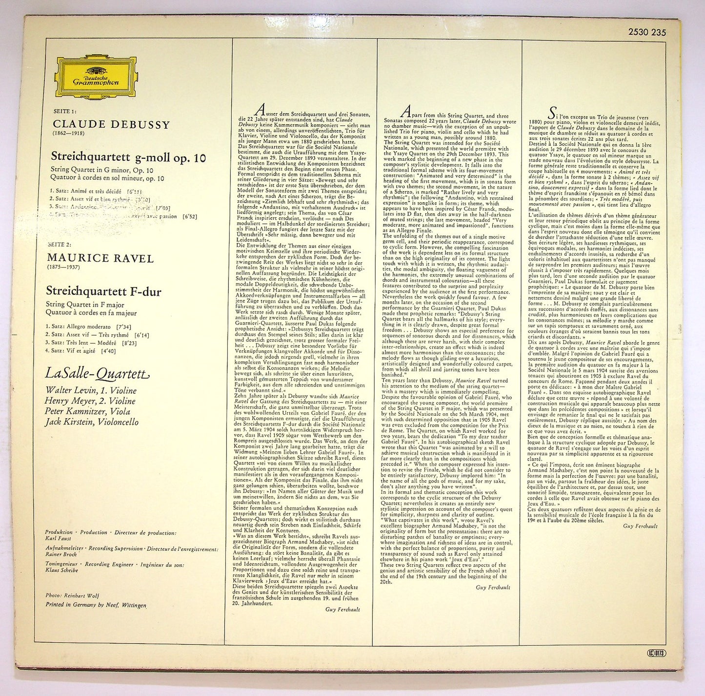 EBOND Debussy - Ravel - Streichquartette - String Quartets Vinile V123135