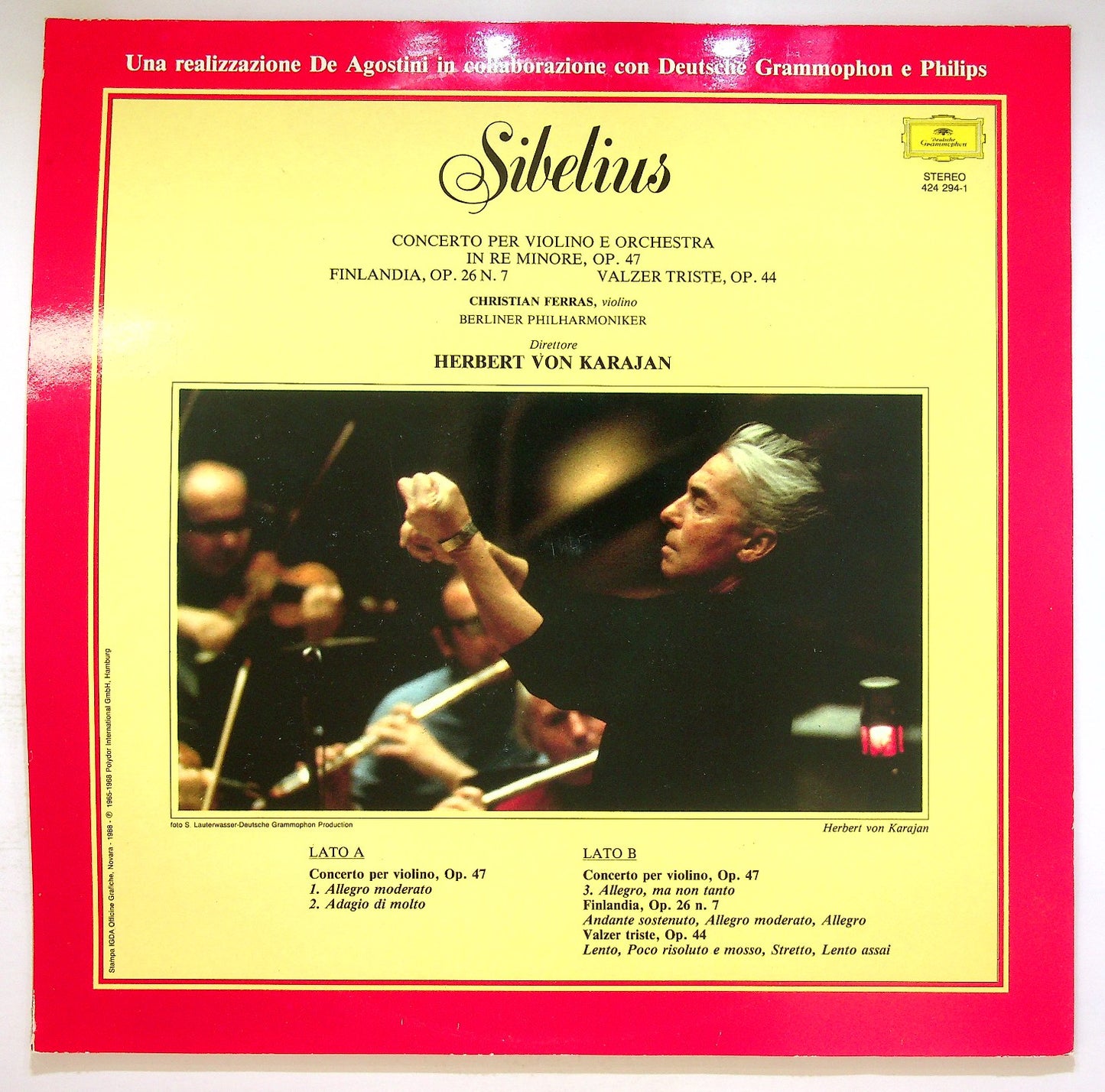 EBOND Sibelius - Concerto Per Violino / Finlandia / Valzer Triste Vinile V123137