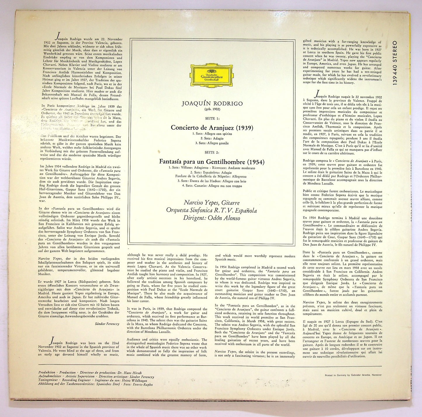 EBOND Joaquin Rodrigo - Concierto De Aranjuez Vinile V123139