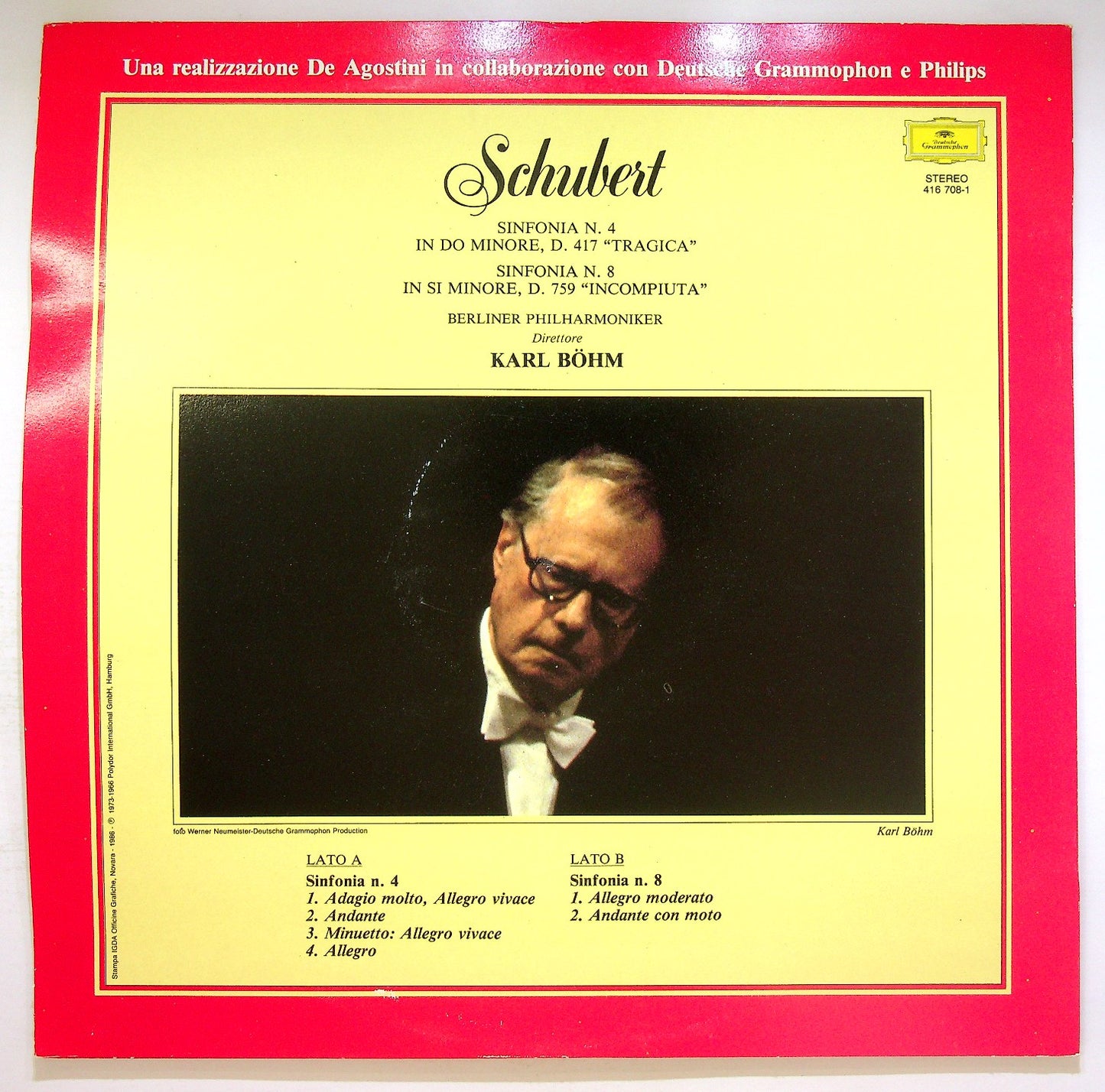 EBOND Schubert - Sinfonia N. 4 Tragica - Sinfonia N. 8 Incompiuta Vinile V123147