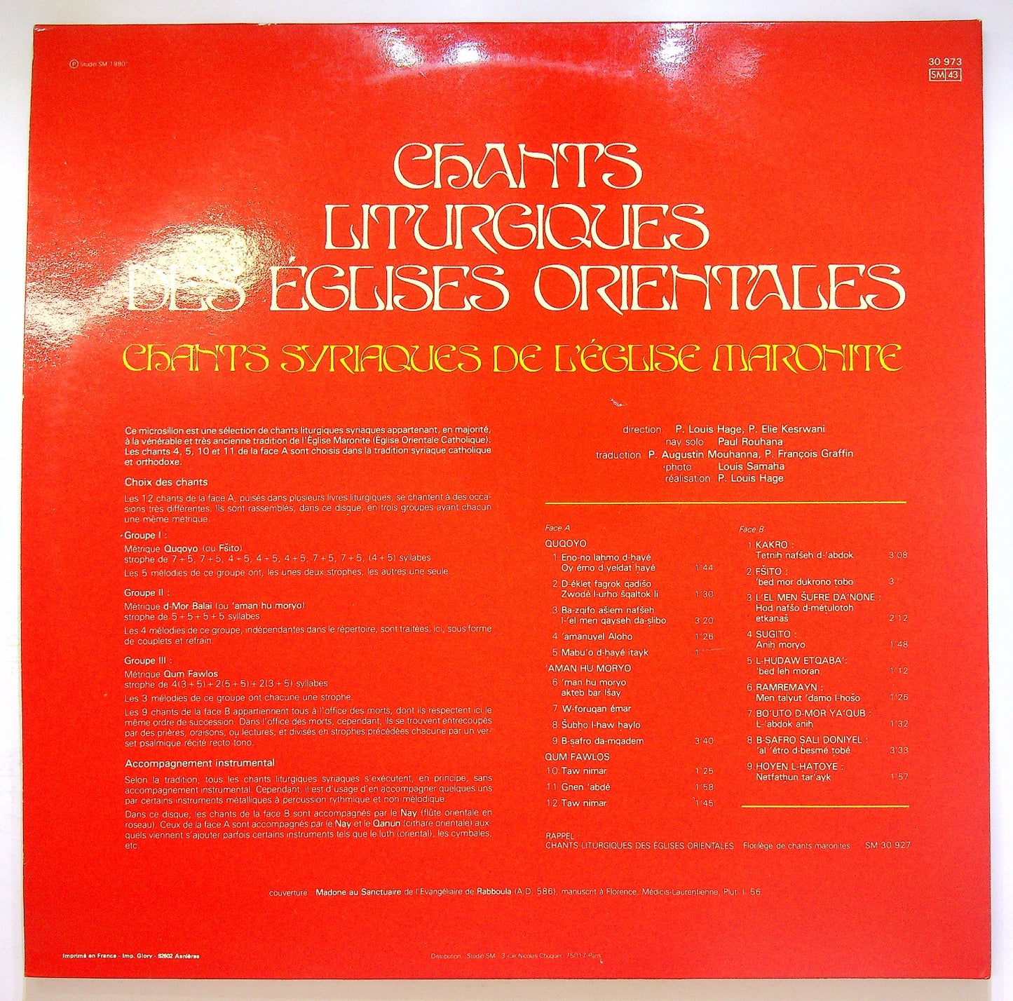 EBOND Chants Liturgiques Des Eglises Orientales Vinile V124012