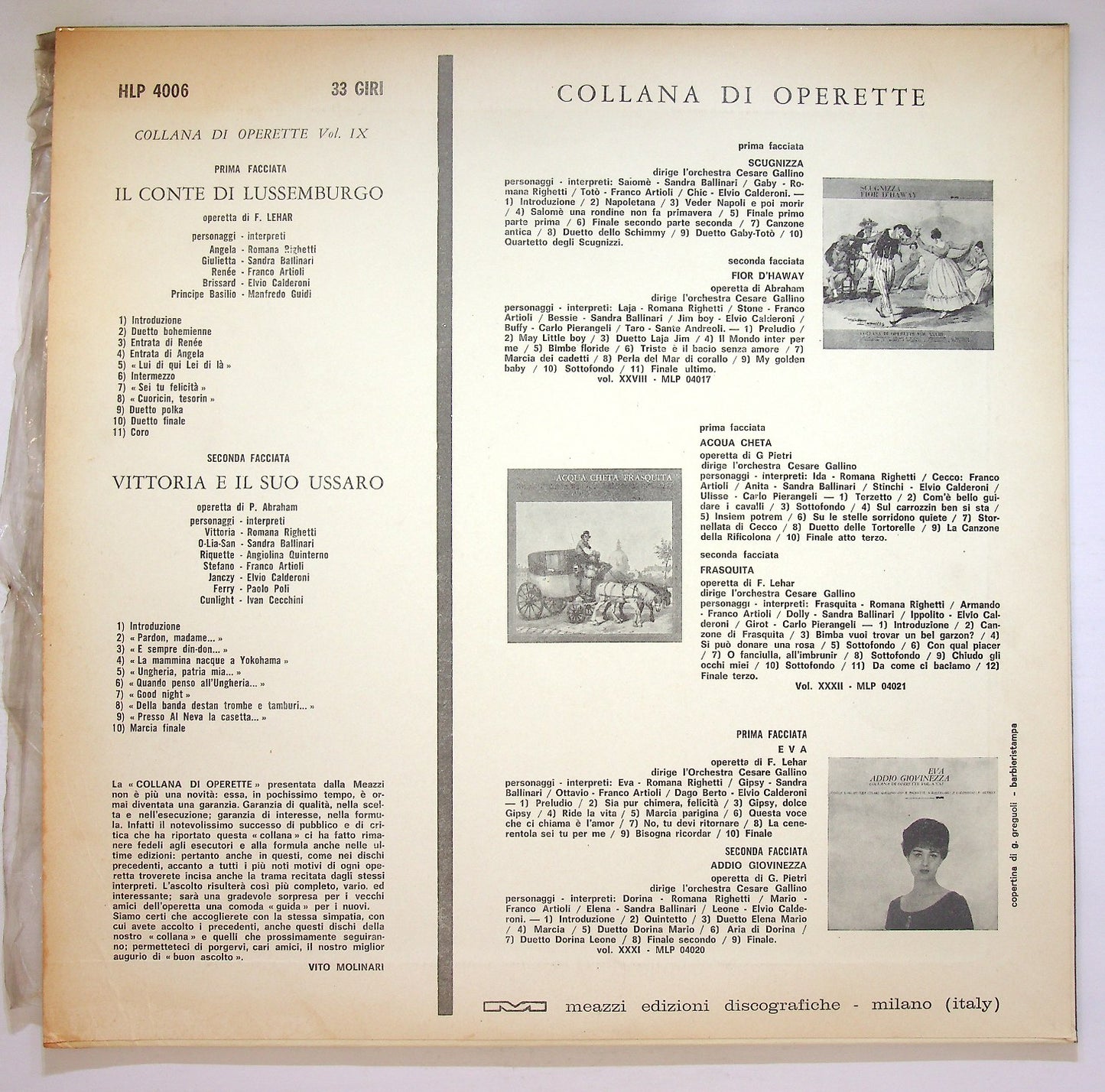 EBOND Il Conte Di Lussemburgo / Vittoria E Il Suo Ussaro Vinile V124018