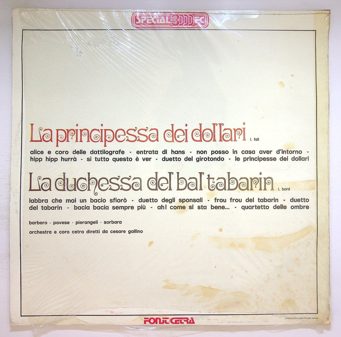 EBOND La Principessa Dei Dollari / La Duchessa Del Bal Tabarin Vinile V124020