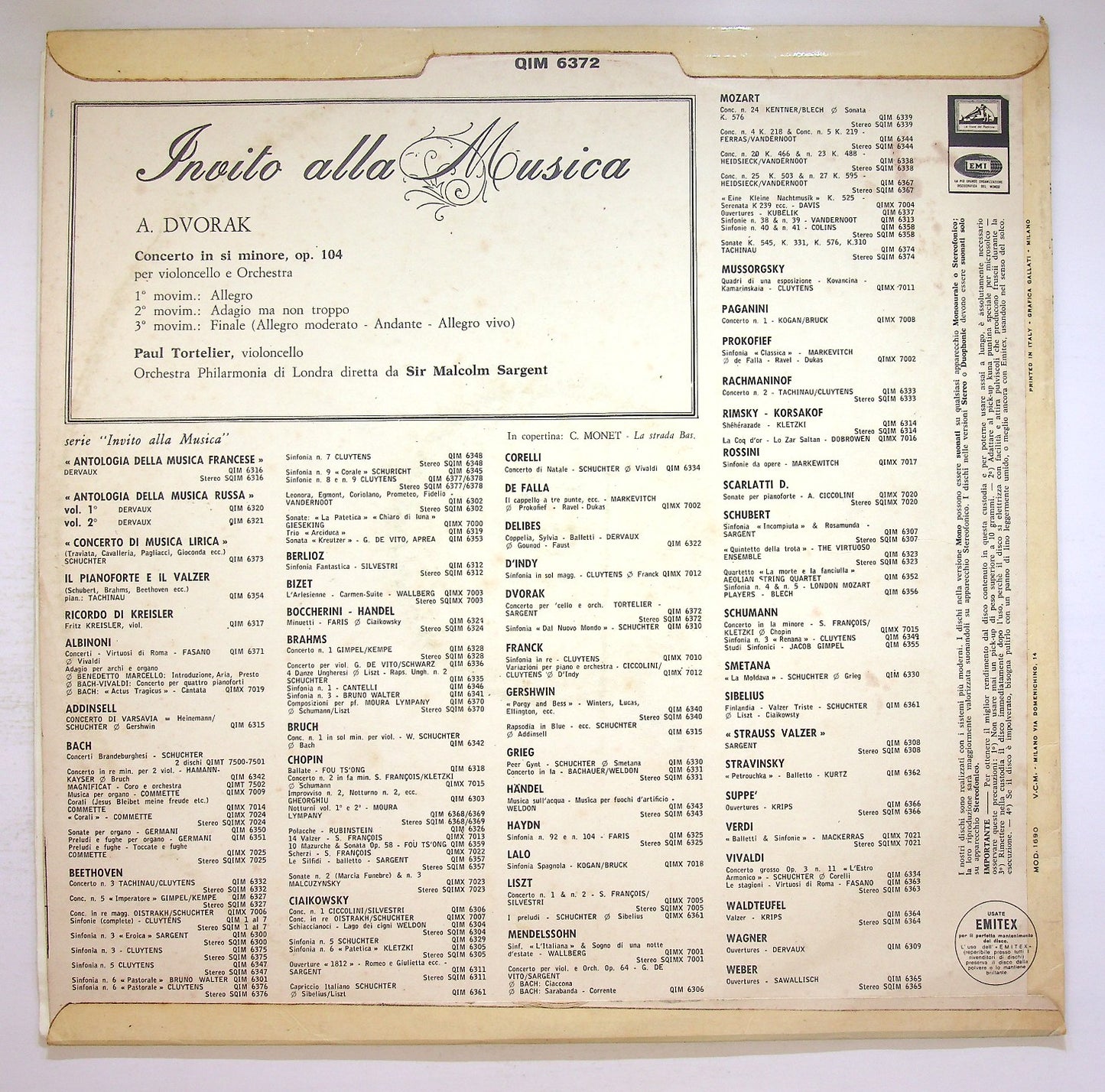 EBOND Antonin Dvořak - Concerto In Si Minore Op. 104 Vinile V124029