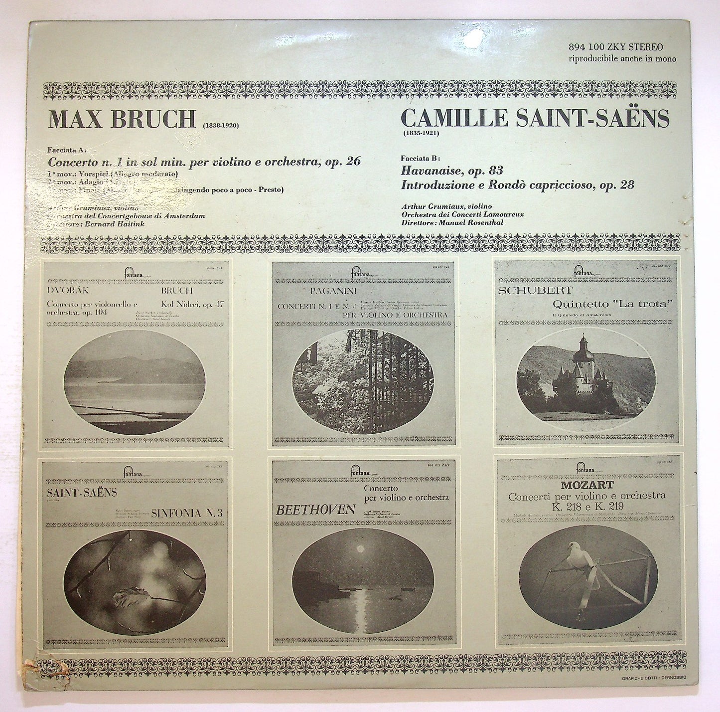 EBOND Bruch: Concerto N. 1 - Saint-Saens: Havanaise Vinile V124034