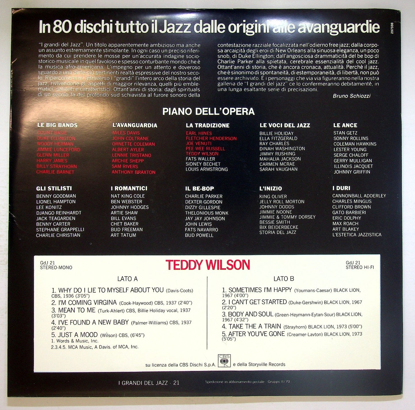 EBOND Teddy Wilson - Teddy Wilson Vinile V124087