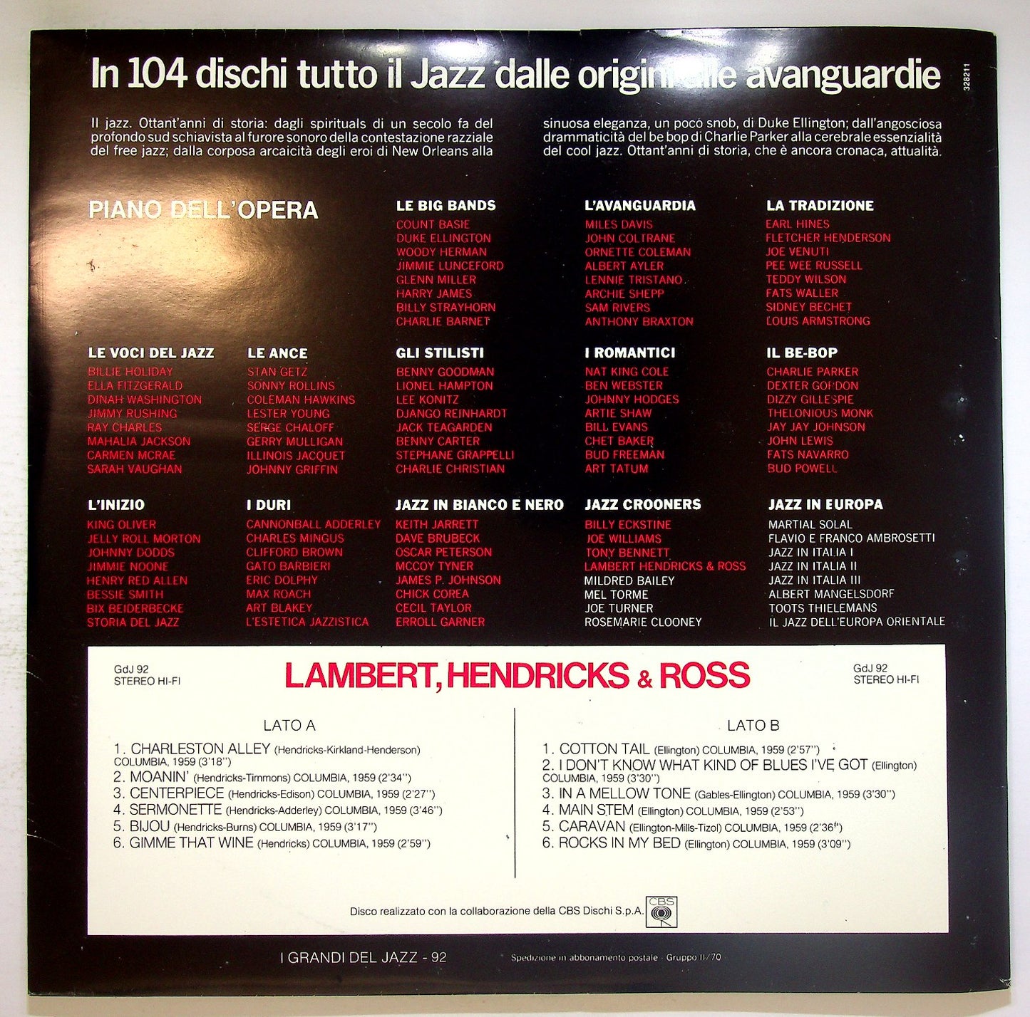 EBOND Lambert, Hendricks & Ross - Lambert, Hendricks & Ross Vinile V124106