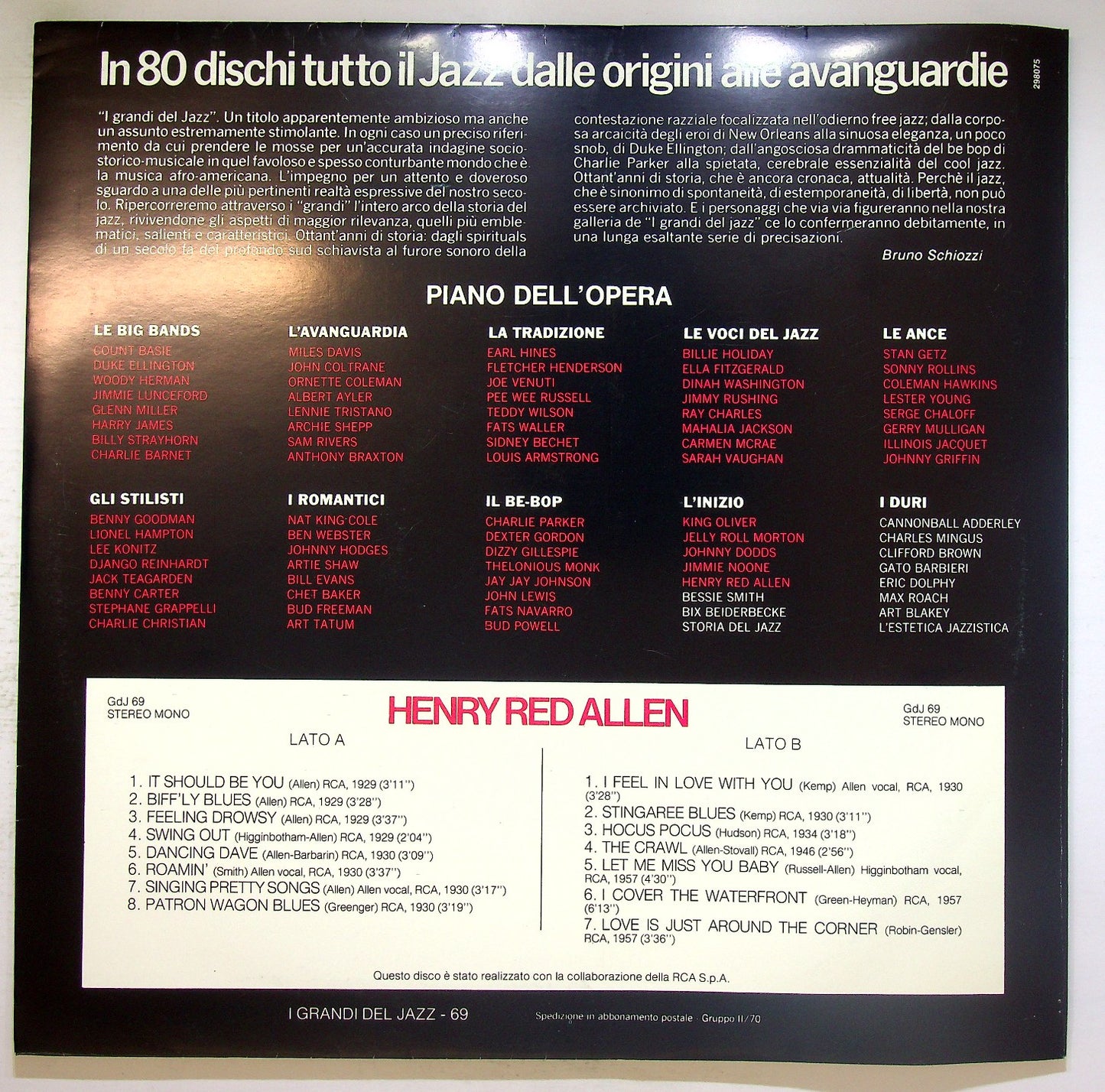 EBOND Henry Red Allen - Henry Red Allen Vinile V124119