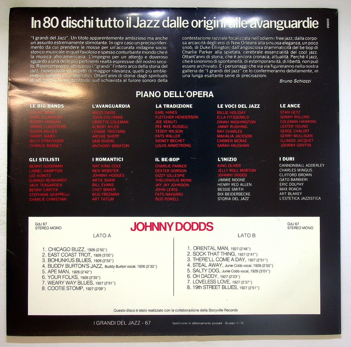 EBOND Johnny Dodds - Johnny Dodds Vinile V124121
