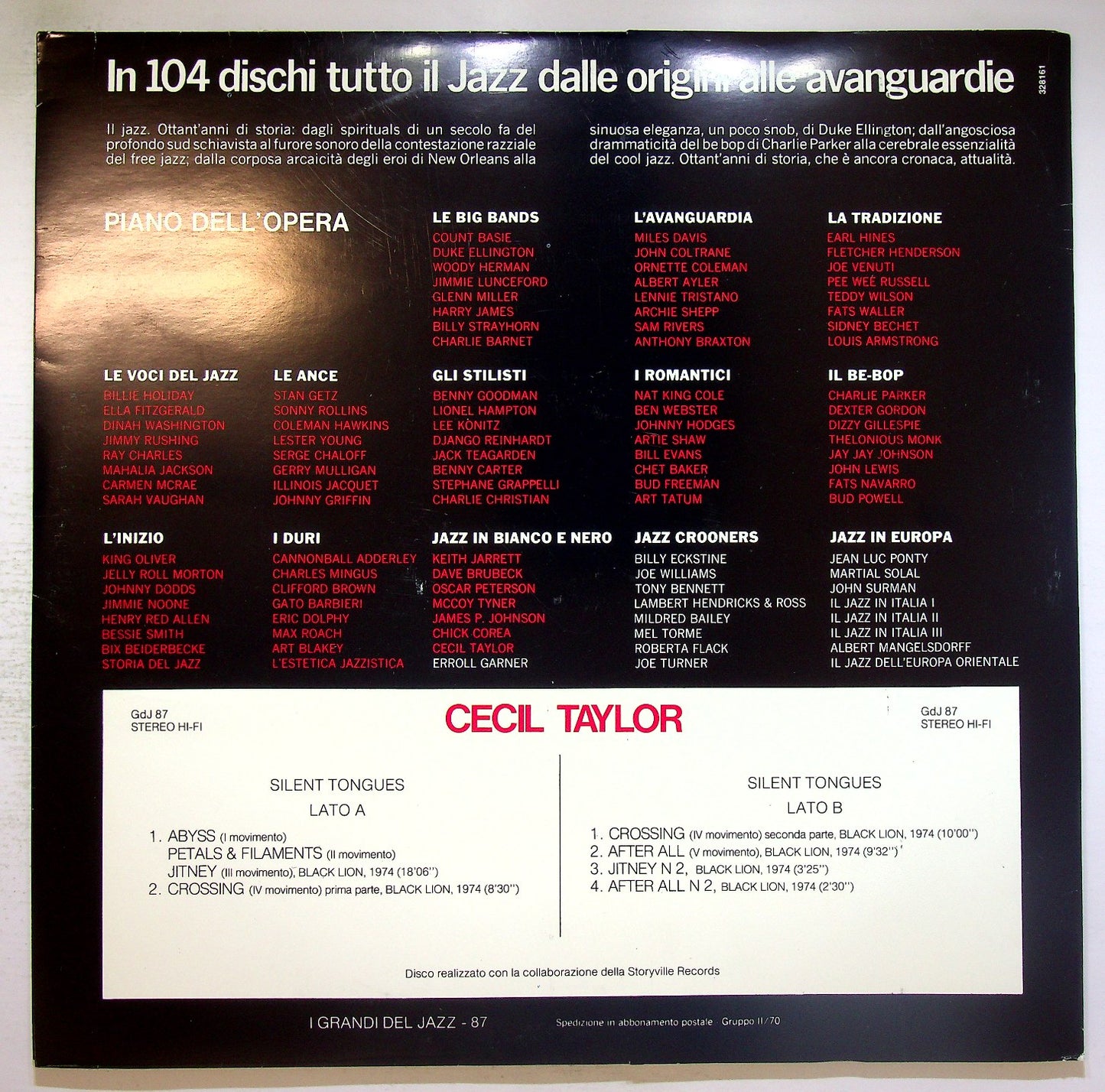 EBOND Cecil Taylor - Cecil Taylor Vinile V124128